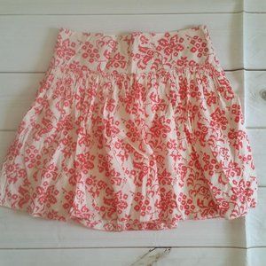 White and Salmon Gap Skirt